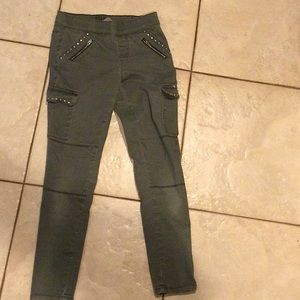 Kids, girls, Green jeans